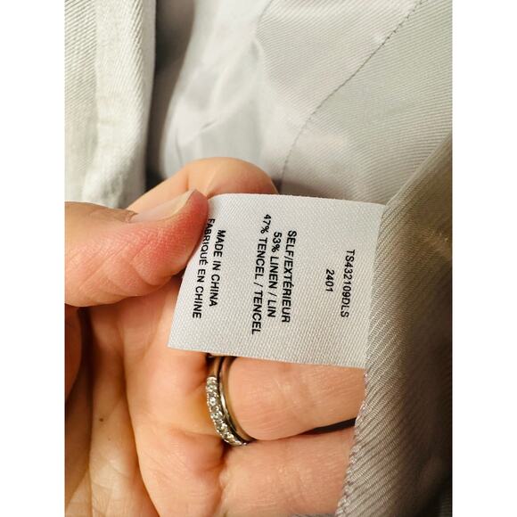 DEREK LAM 10 CROSBY Gray Linen Blend Sleeveless Taylor Vest Size 2 - Picture 14 of 16